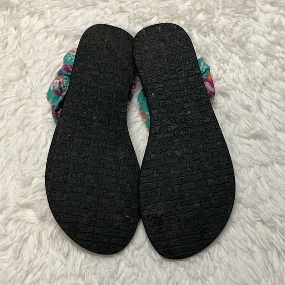 Sanuk Floral Print Sling Yoga Sandal Sz 6 - Picture 9 of 10